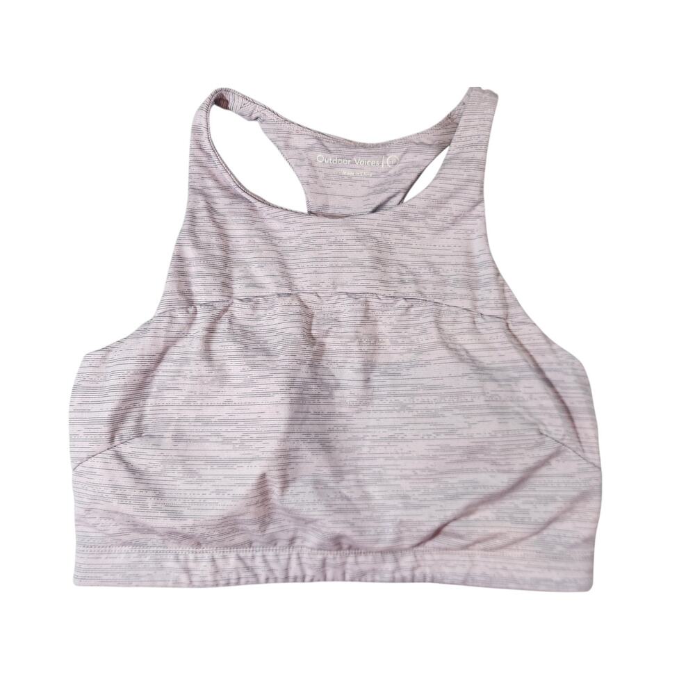 Outdoor Voices Lavender Heathered Longline Sports Bra Size L Athletic Activewear
